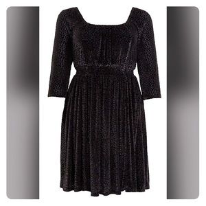 Velvet Patterned Skater Dress 18/20